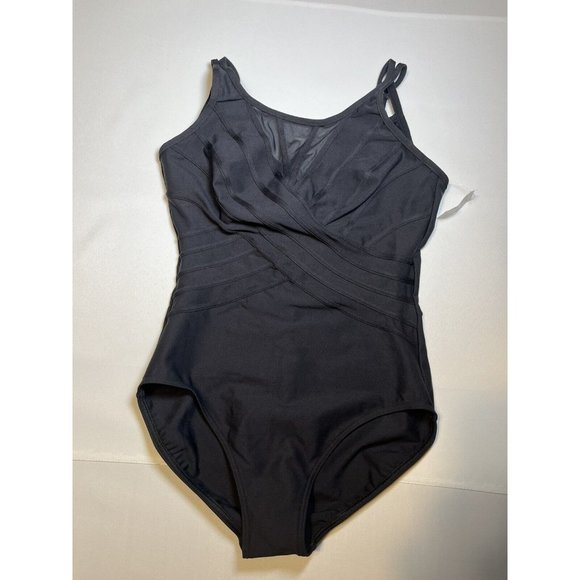 Miraclesuit Other - NEW NWT SIZE 14 MIRACLE SUIT One Piece Tummy Control Swimsuit Black Mesh